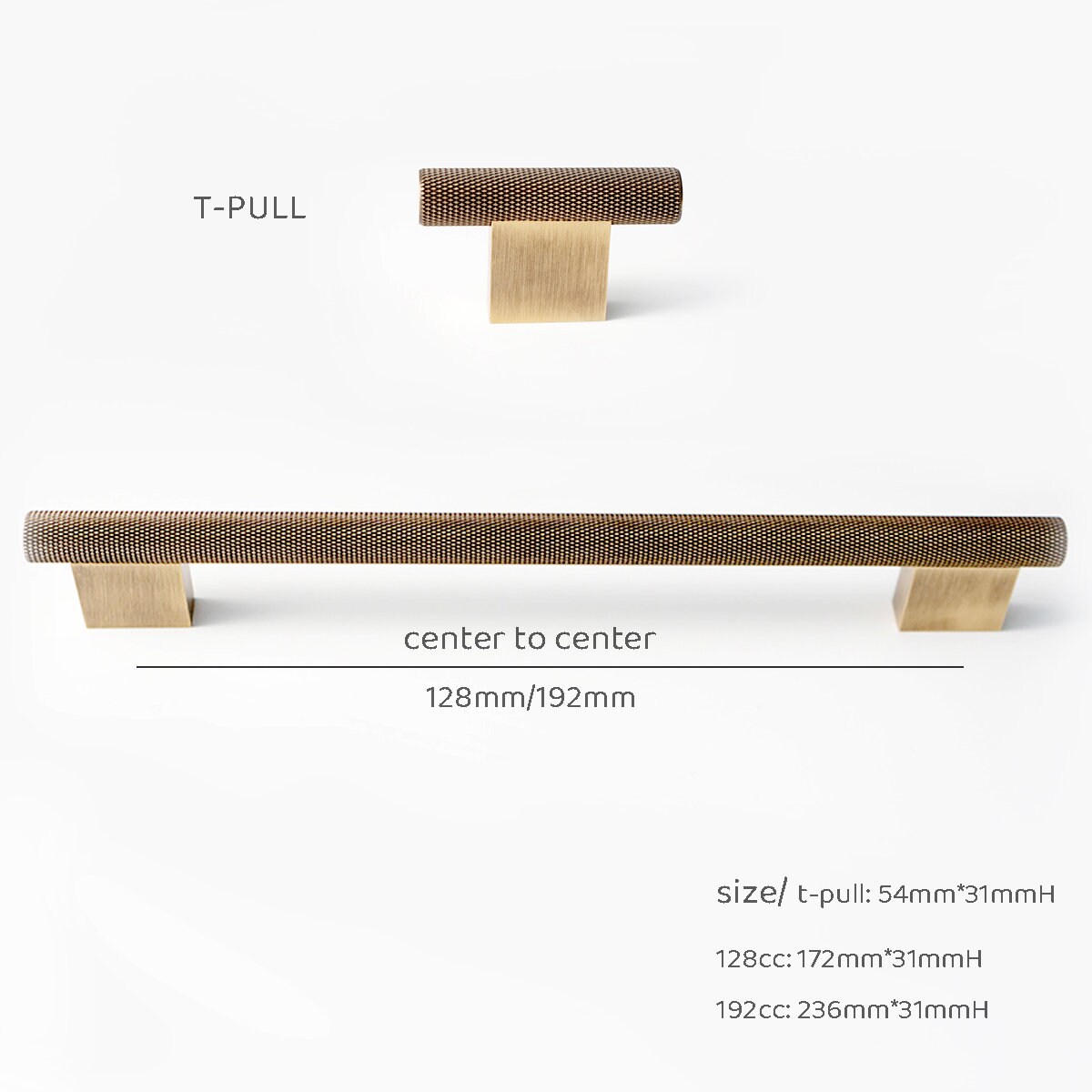 Antique Brass Knurled Cabinet Pulls | Vintage Kitchen Hardware