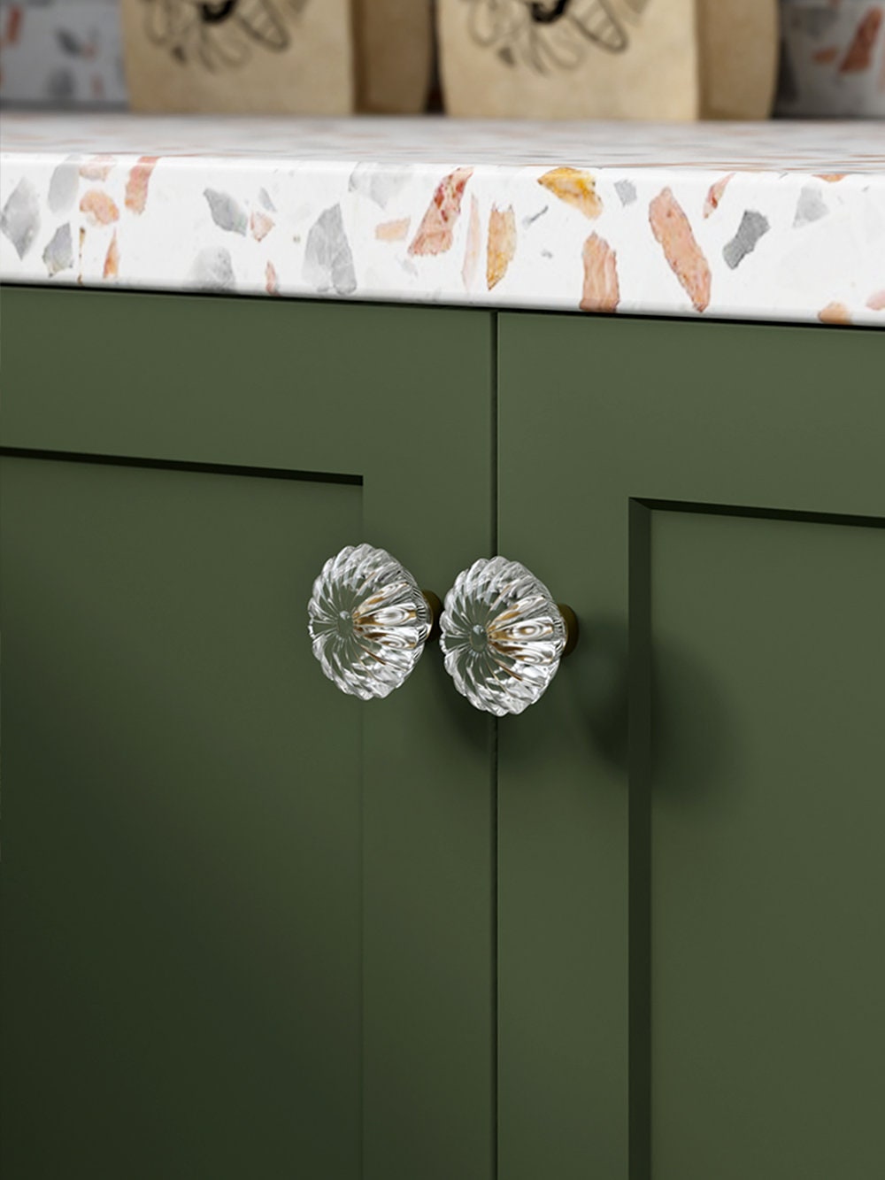 Crystal Cabinet Knobs Clear And Champagne | Glass Dresser Knobs | Champagne Crystal Knobs | Transparent Knobs | Versatile Decorative Knobs