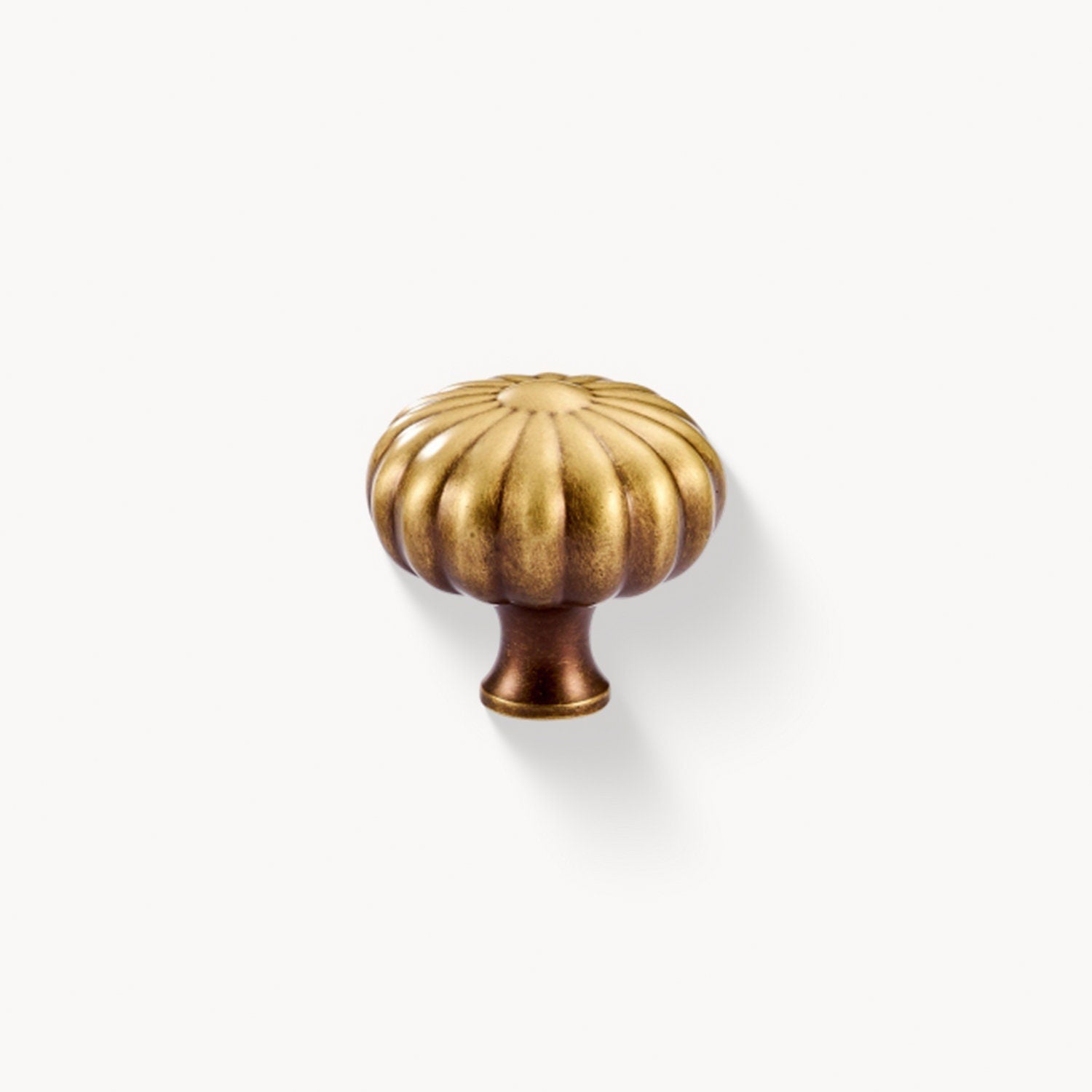 Antique Brass Pumpkin Knobs and Cup Pulls | Vintage Cabinet Hardware