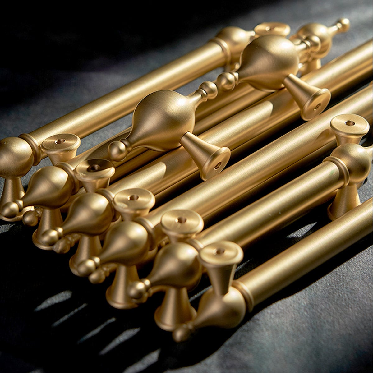 Solid Brass Cabinet Pulls and Knobs | Brushed Gold Kitchen Hardware