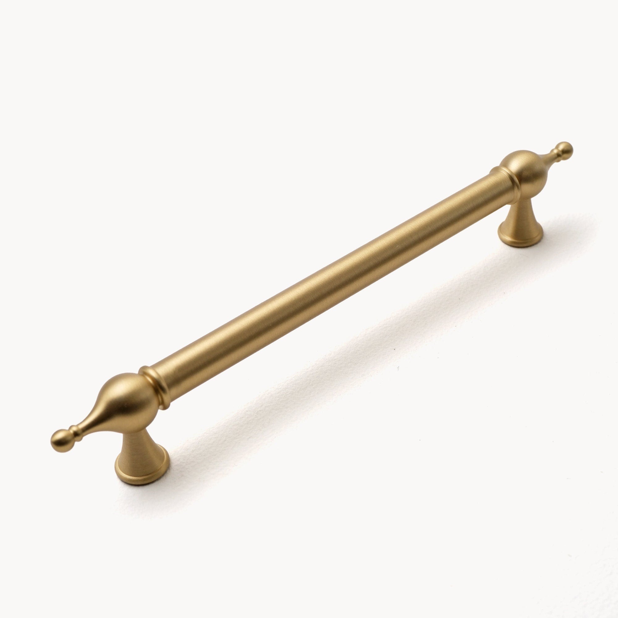 Solid Brass Cabinet Pulls and Knobs | Brushed Gold Kitchen Hardware