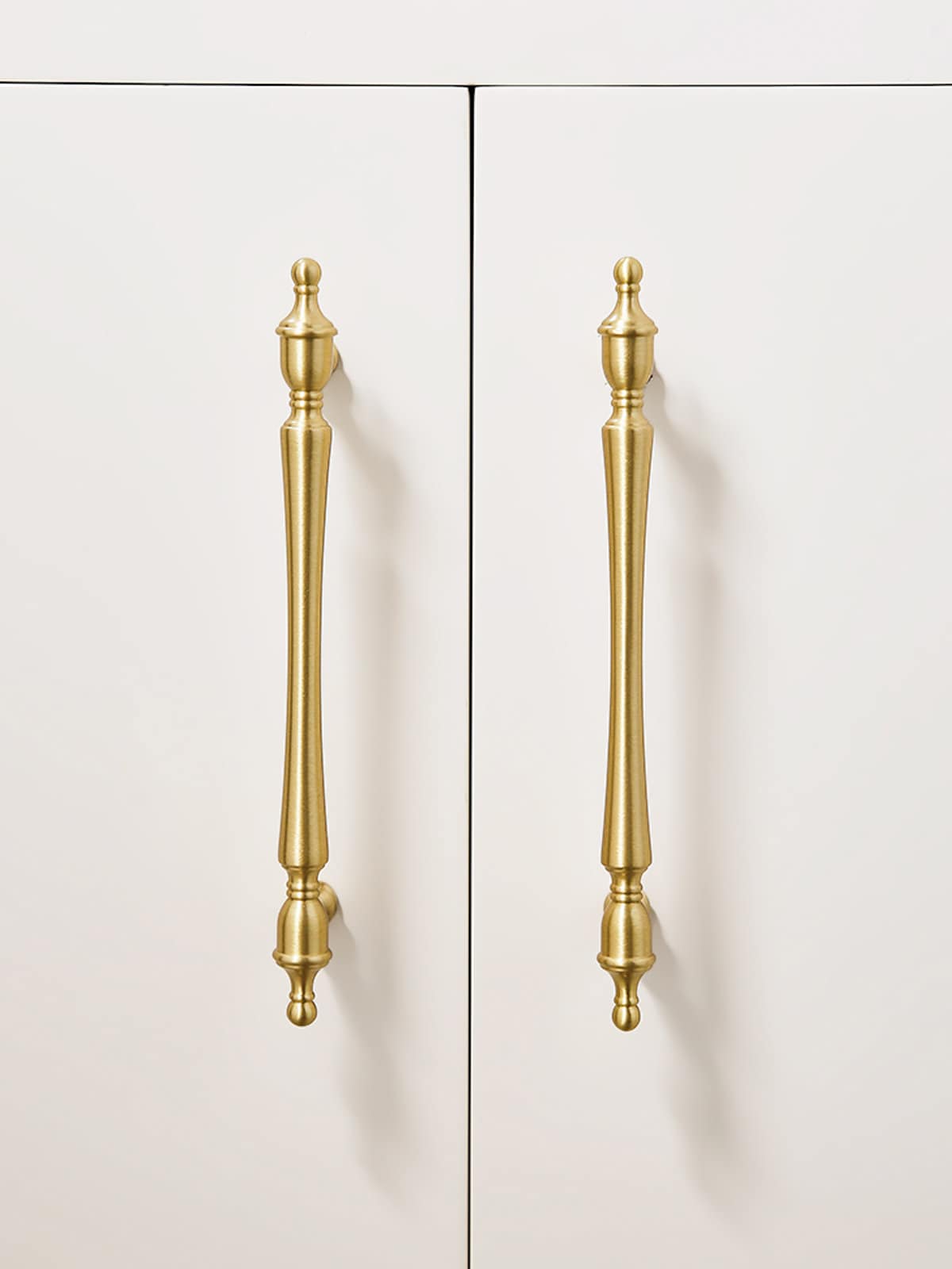 Brushed Brass Cabinet Pulls: Modern French Solid Brass Drawer Handles
