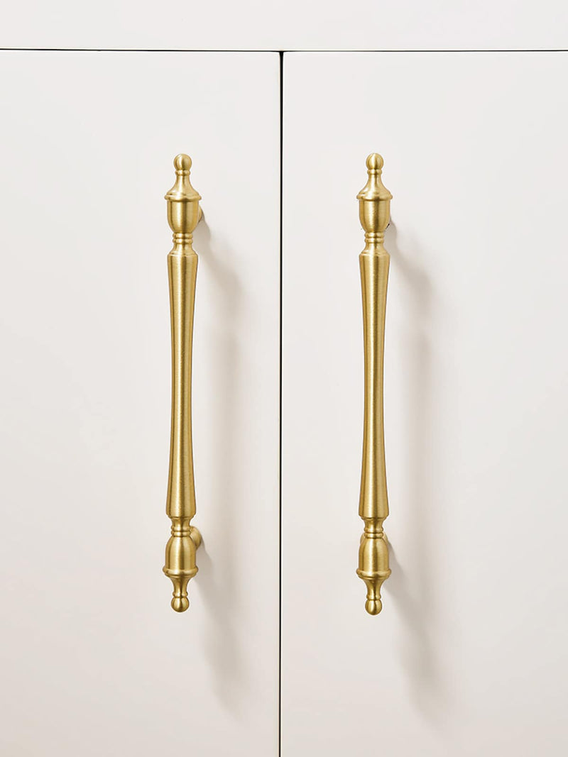 Brushed Brass Cabinet Pulls: Modern French Solid Brass Drawer Handles
