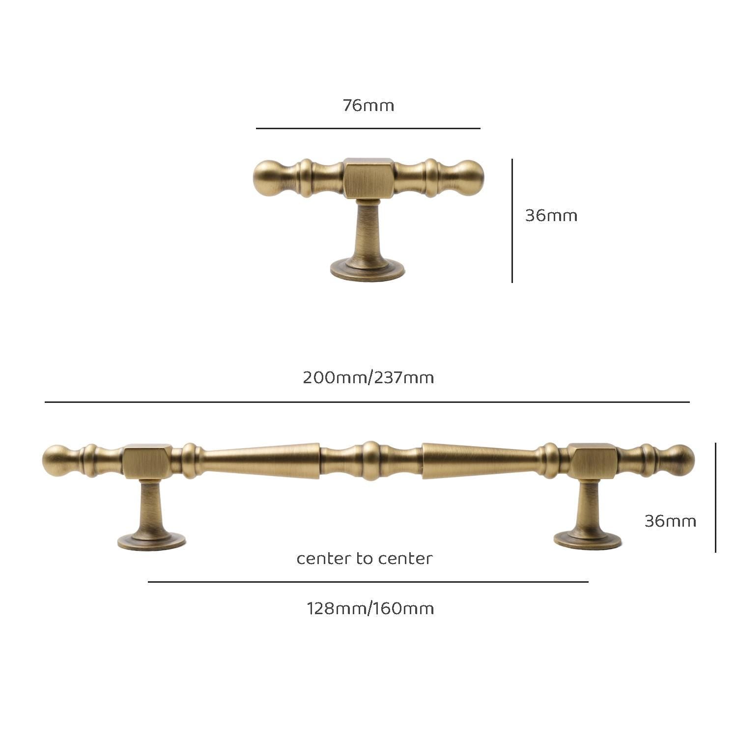 Vintage Brass Cabinet Pulls: Elegant Kitchen & Furniture Hardware