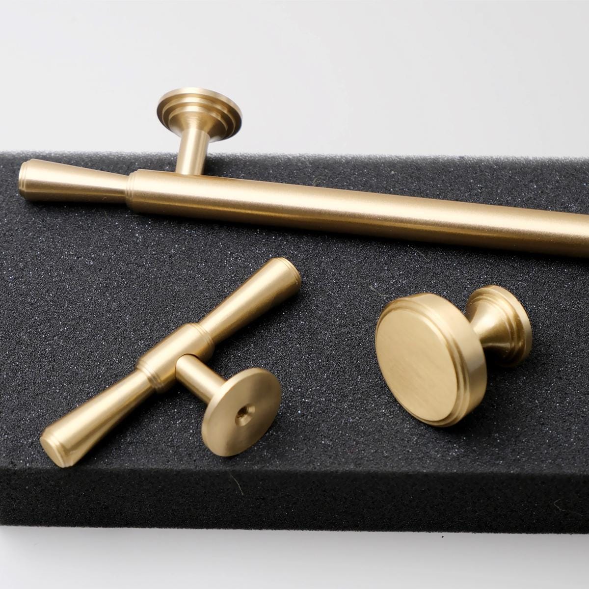 Brushed Brass Cabinet Pull Handle | MCM Kitchen Hardware