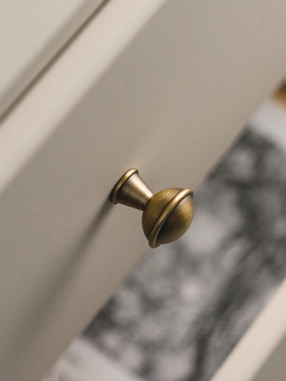 Curved Antique Brass Cabinet Pulls | Vintage Gold Kitchen Hardware