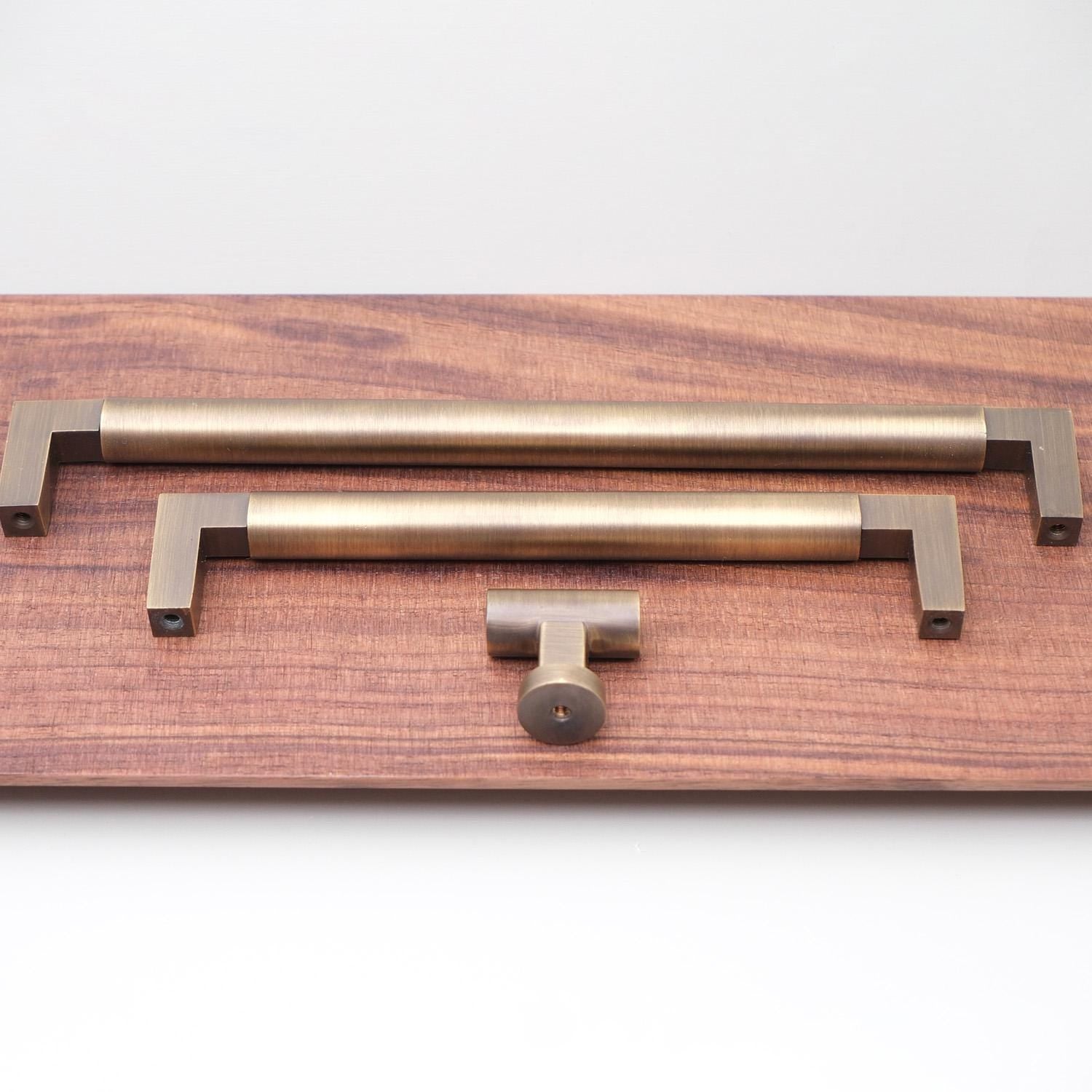 Old Brass Barn Door Pulls | Antique Brass Door Pulls | Minimalist Cabinet Pulls | Drawer Pulls And Knobs | Countryside Home Hardware