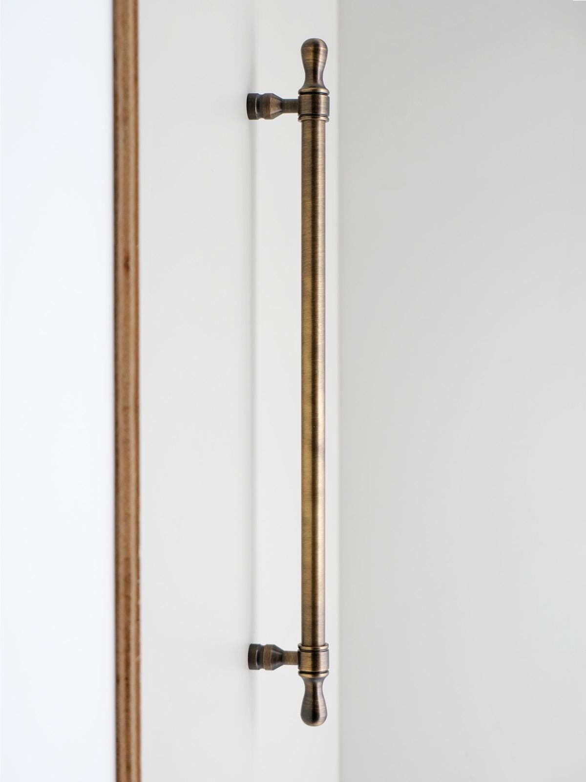 Solid Brass Antique Cabinet Hardware | Gold T-Knobs and Drawer Pulls