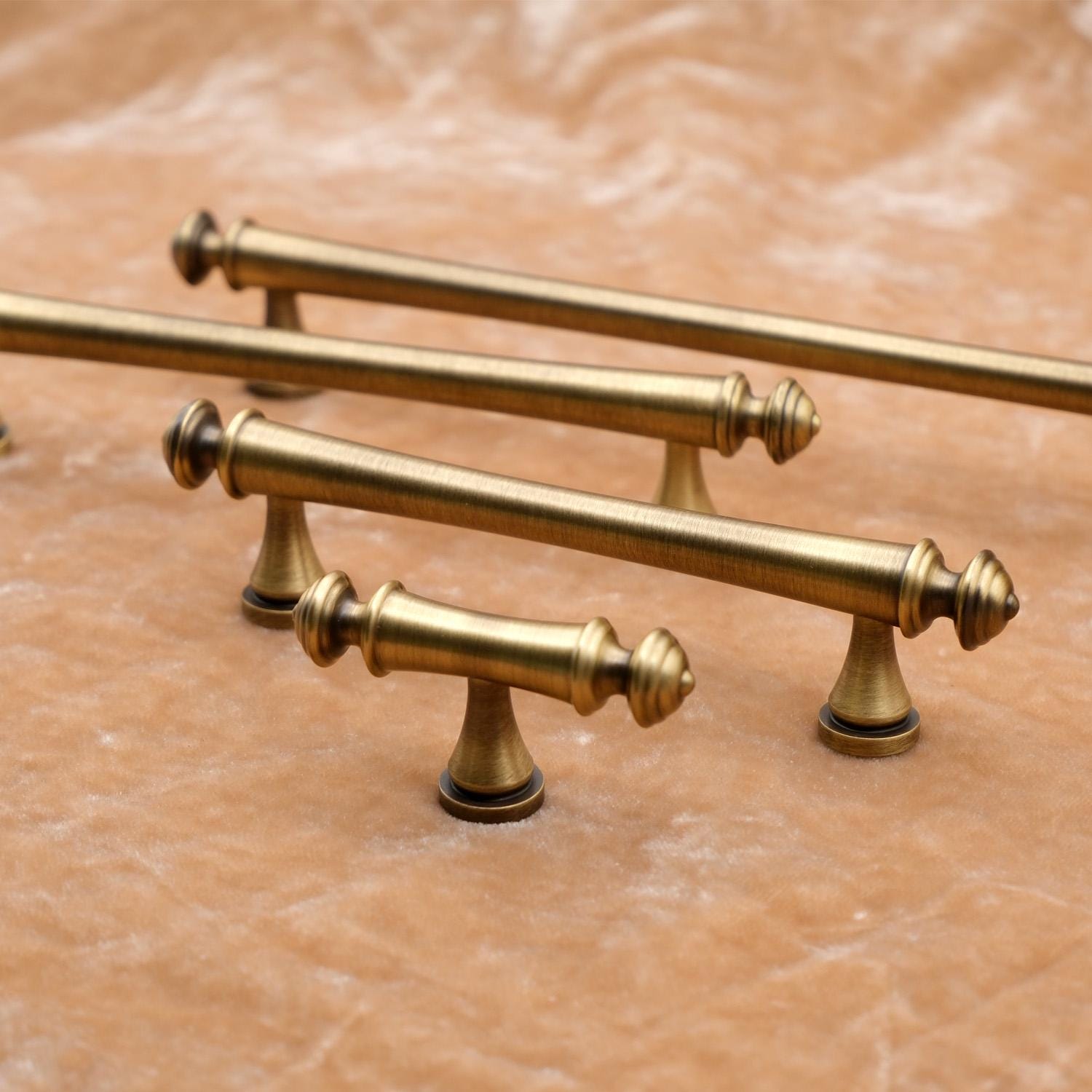 Antique Brass Cabinet Handles: Solid Brass Drawer Pulls