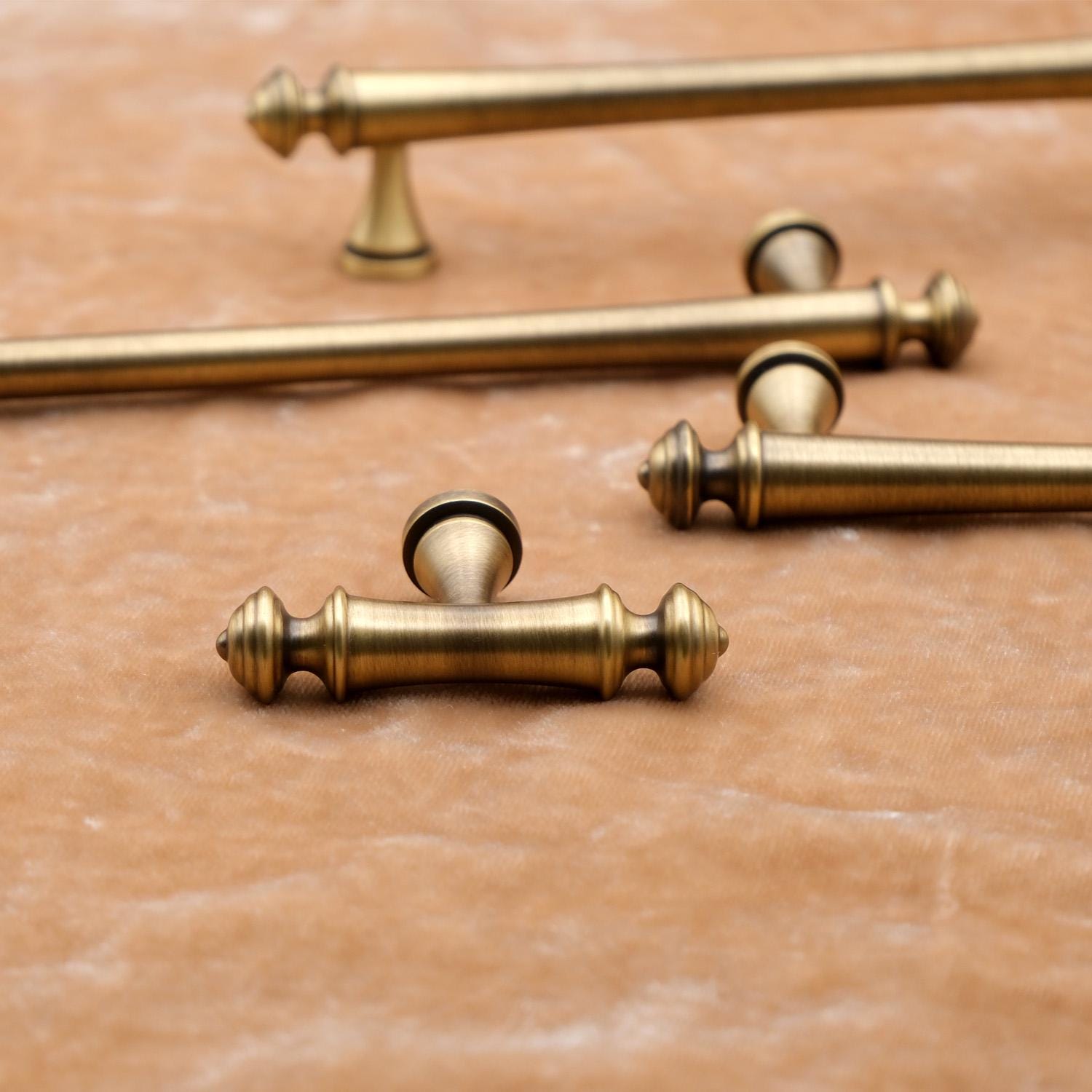 Antique Brass Cabinet Handles: Solid Brass Drawer Pulls