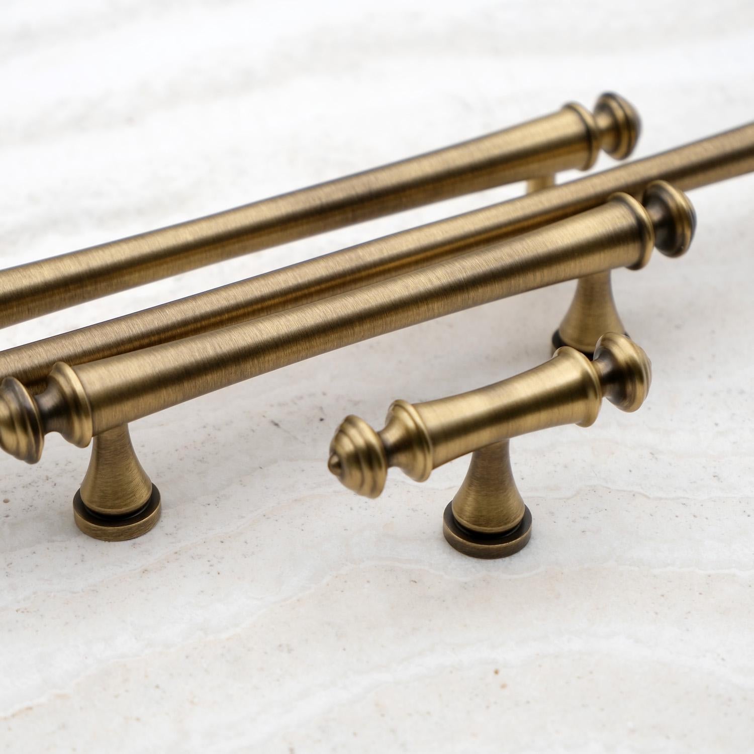 Antique Brass Cabinet Handles: Solid Brass Drawer Pulls