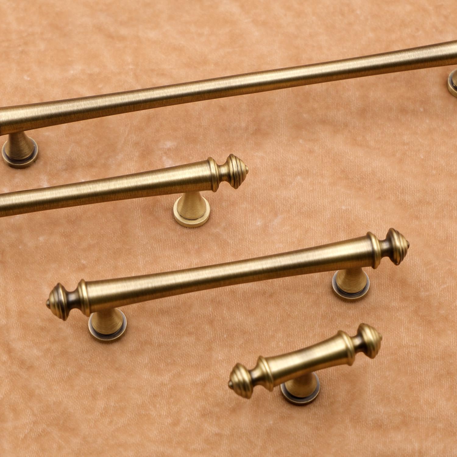 Antique Brass Cabinet Handles: Solid Brass Drawer Pulls