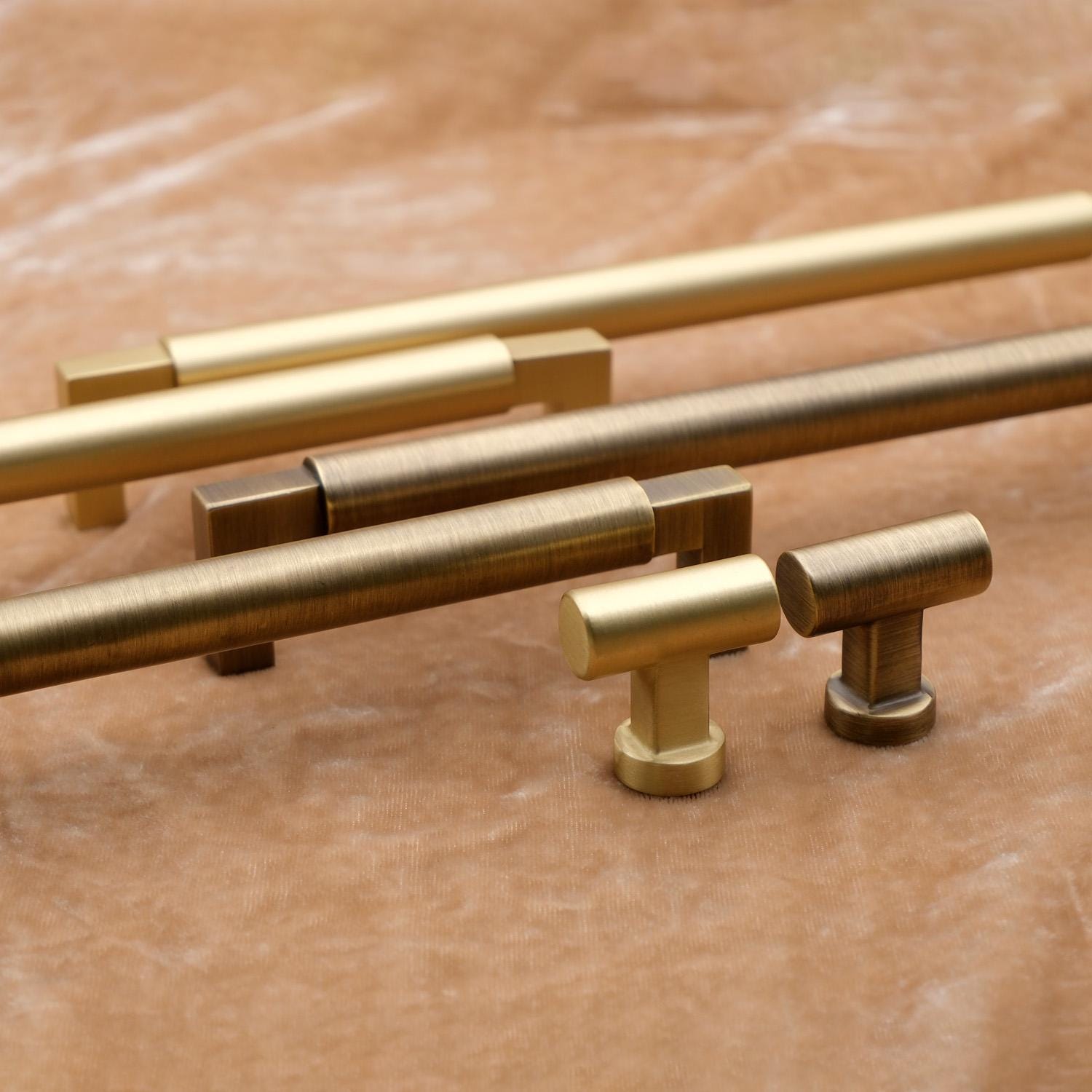 Solid Brass Antique Gold Cabinet Pulls | Kitchen Hardware