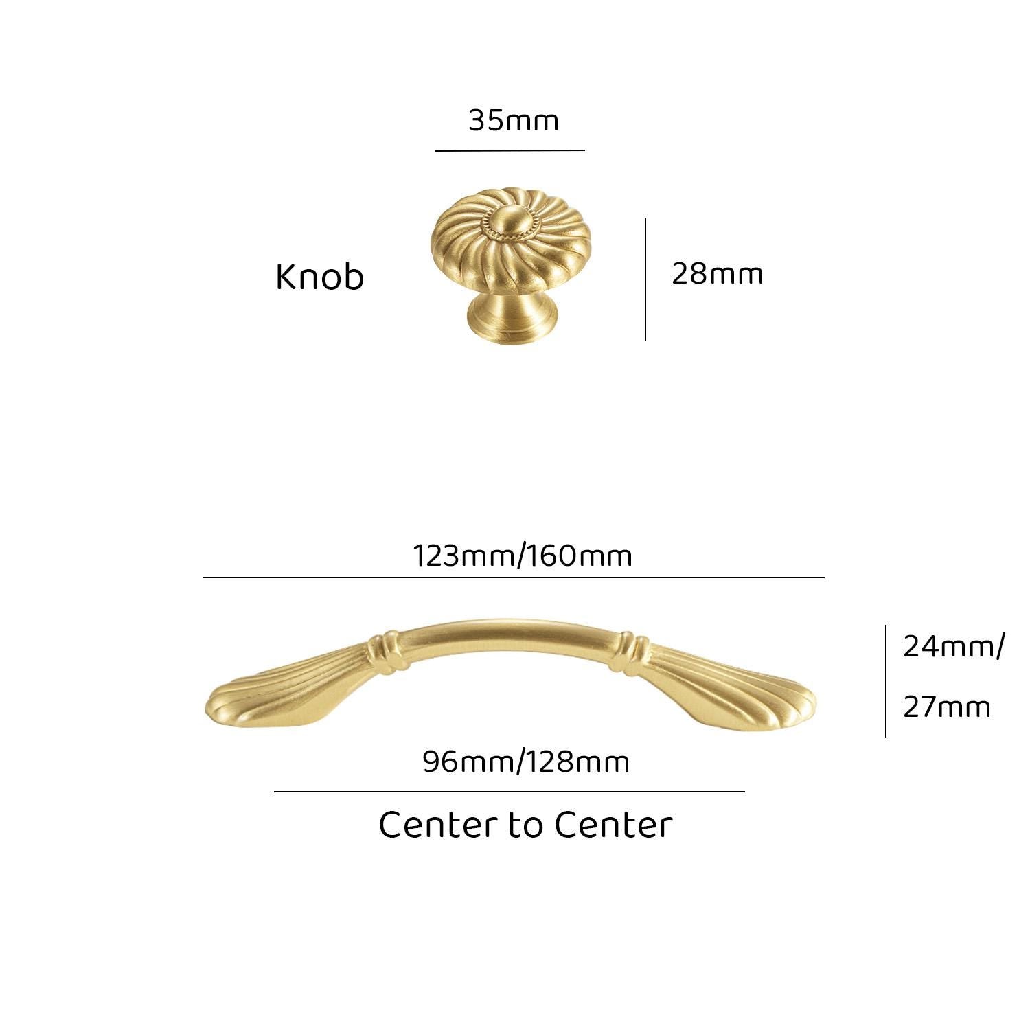 Art Nouveau Curved Cabinet Pulls, Brushed Brass Drawer Handles, Gold Unique Cabinet Pulls, Solid Brass Door Pull, Kitchen Cabinet Hardware