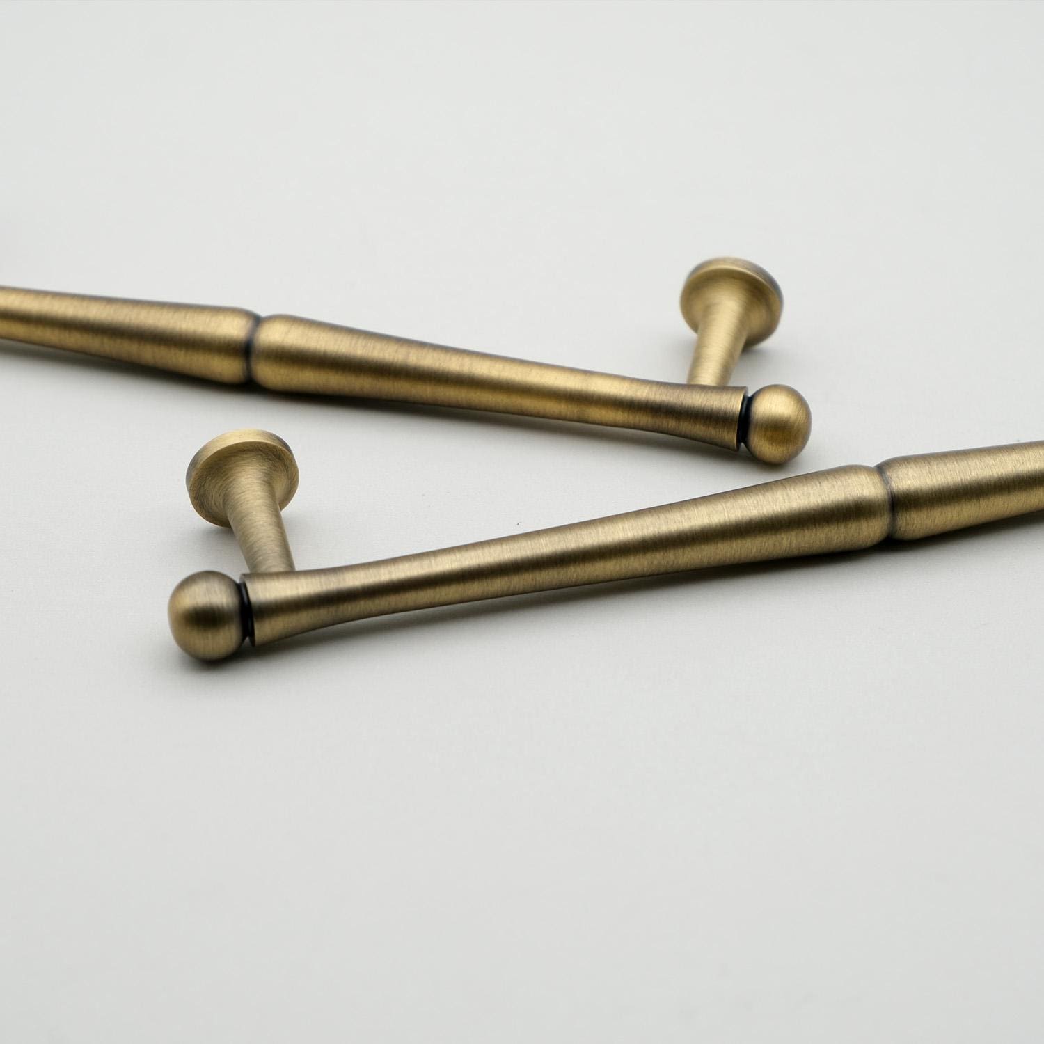 Antique Brass Cabinet Knobs and Pulls | Solid Brass Drawer Hardware