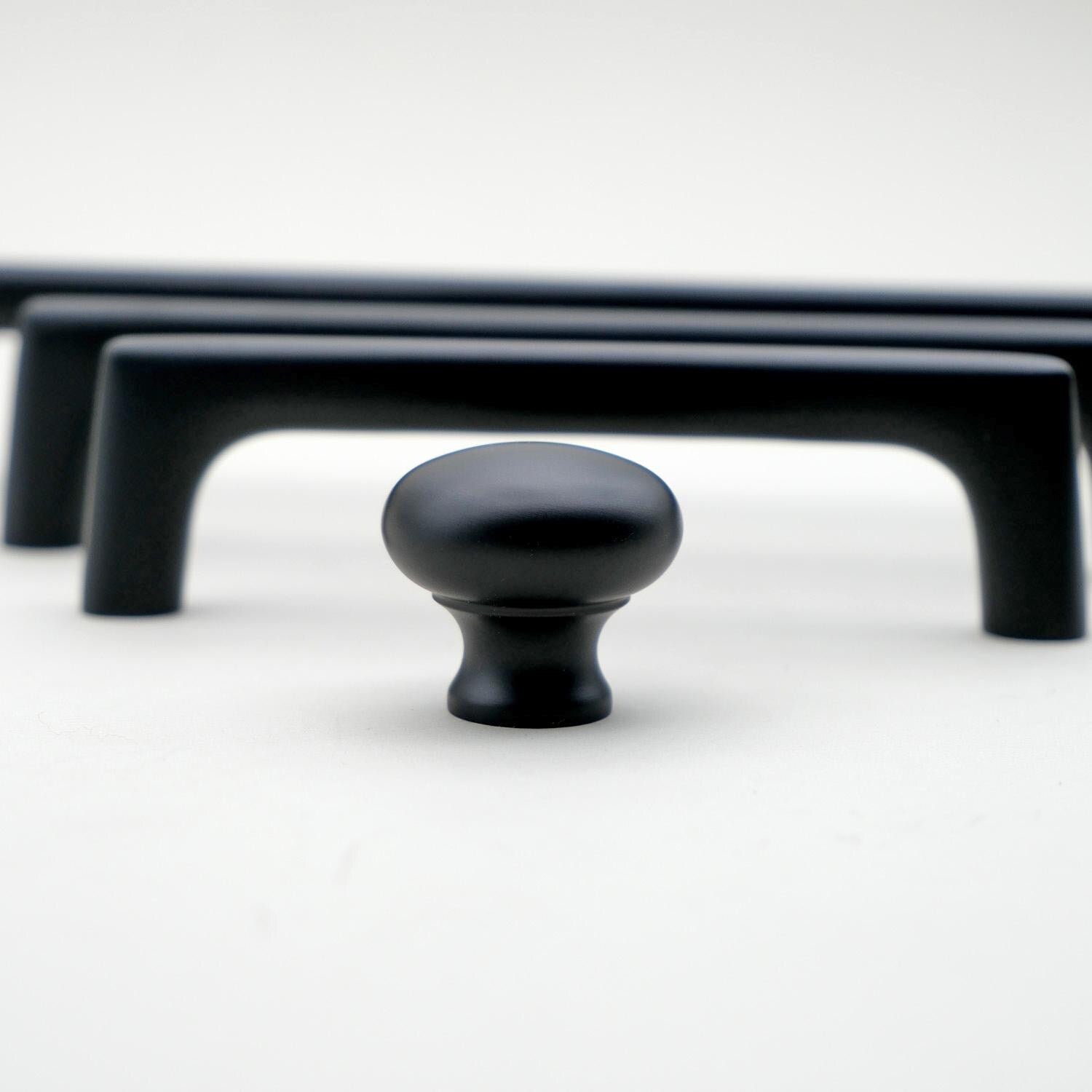 Black Solid Brass Cabinet Pulls | Modern Kitchen Hardware