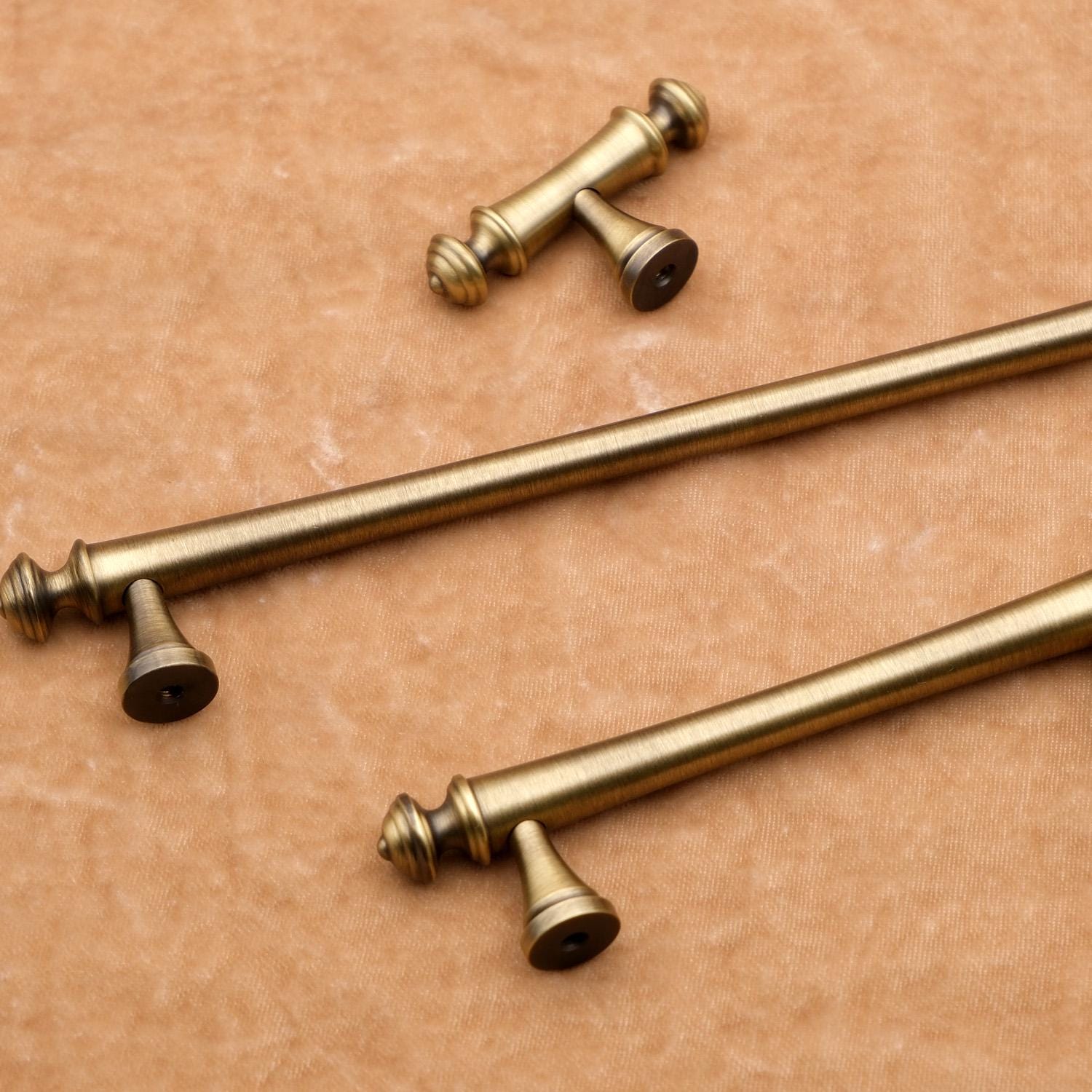 Antique Brass Cabinet Handles: Solid Brass Drawer Pulls