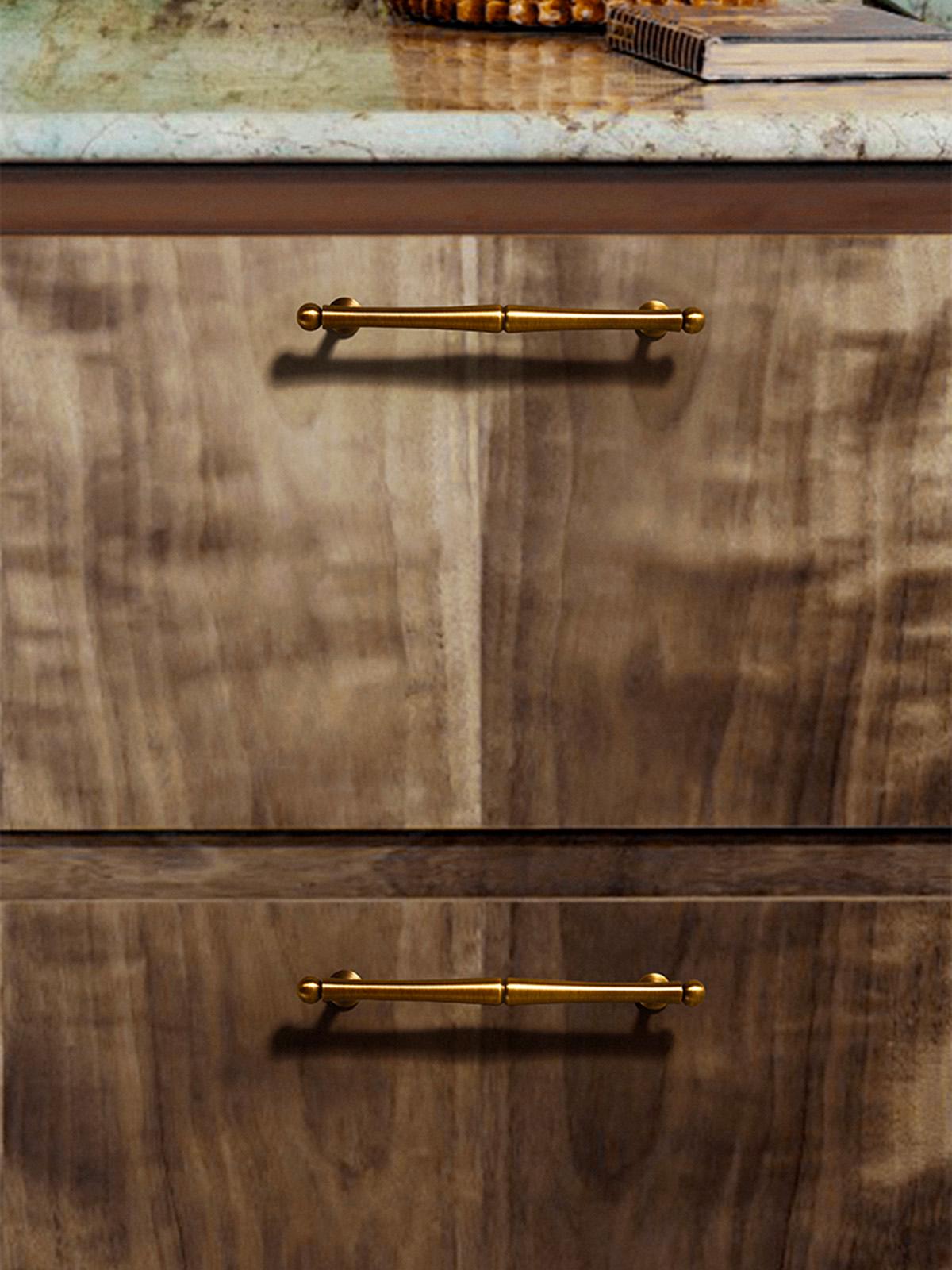 Antique Brass Cabinet Knobs and Pulls | Solid Brass Drawer Hardware