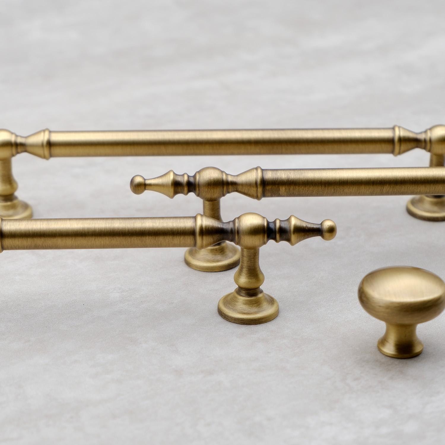 Antique Brass Cabinet Handles | Solid Brass Kitchen Hardware