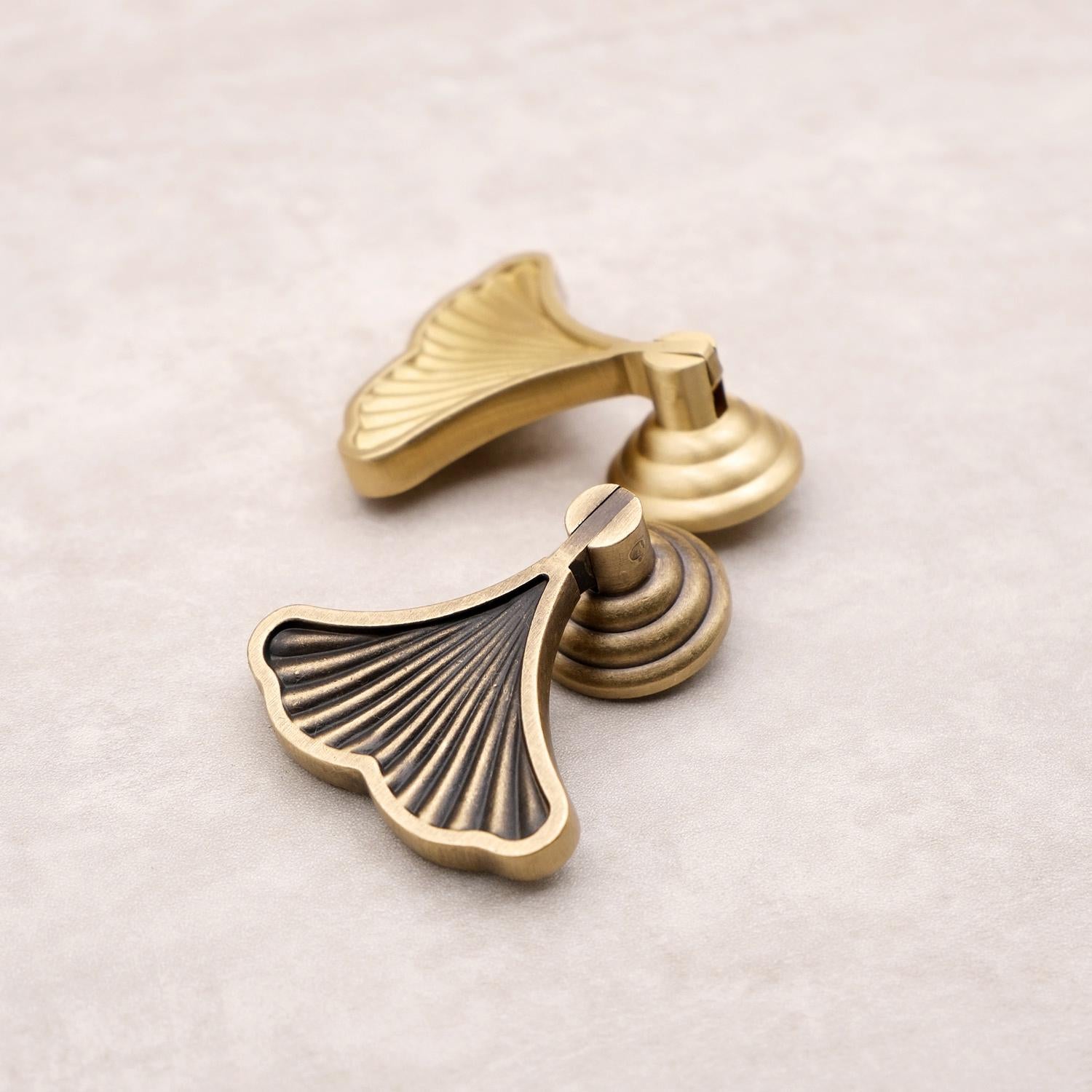 Antique Brass Dresser Knobs | Aged Brass Drop Knobs | Antique Gold Drop Knobs | Solid Brass Drawer Knobs | Brass Cabinet Knobs