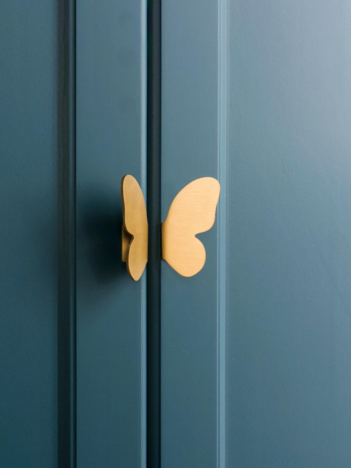 Art Deco Brass Cabinet Pulls | Half Circle & Butterfly Hardware