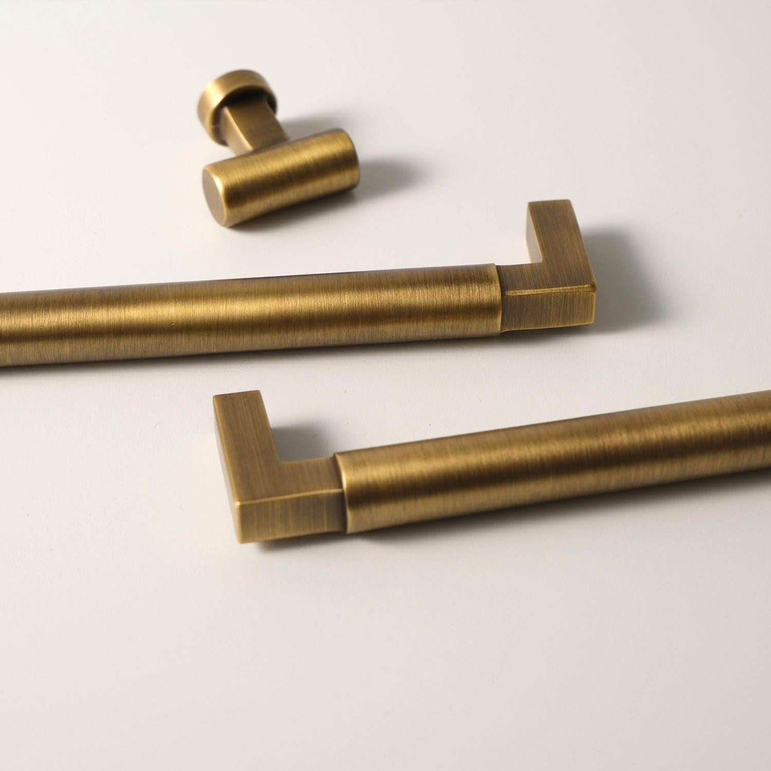 Brushed Brass Cabinet Door Pulls: Modern Farmhouse Kitchen Hardware