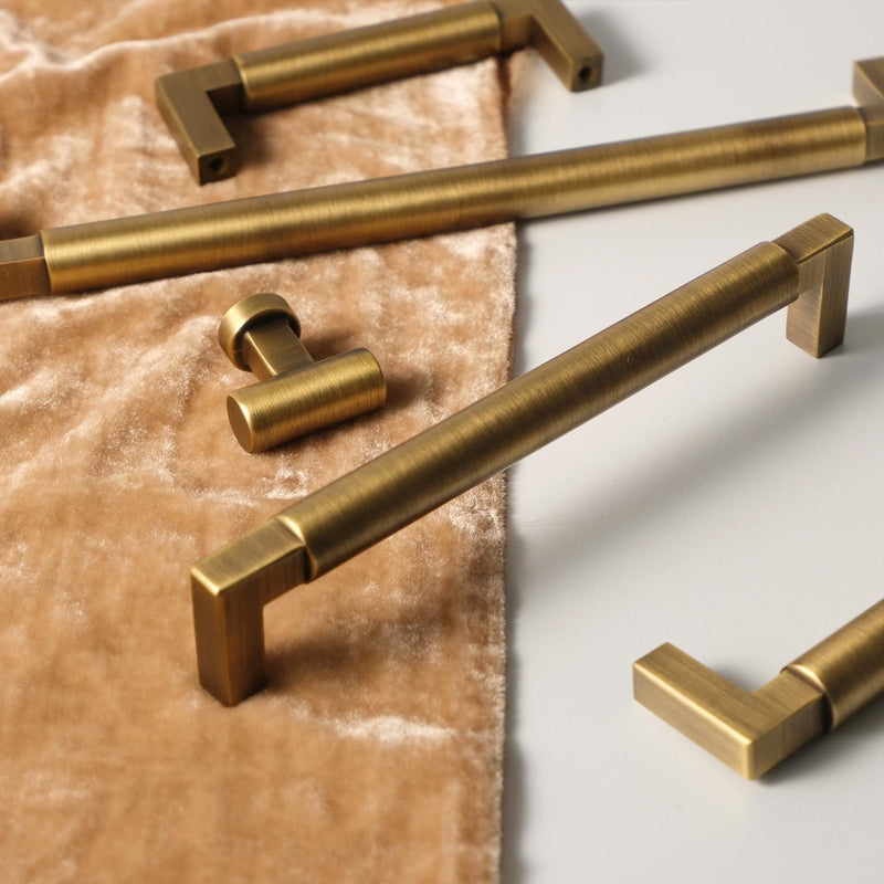 Brushed Brass Cabinet Door Pulls: Modern Farmhouse Kitchen Hardware