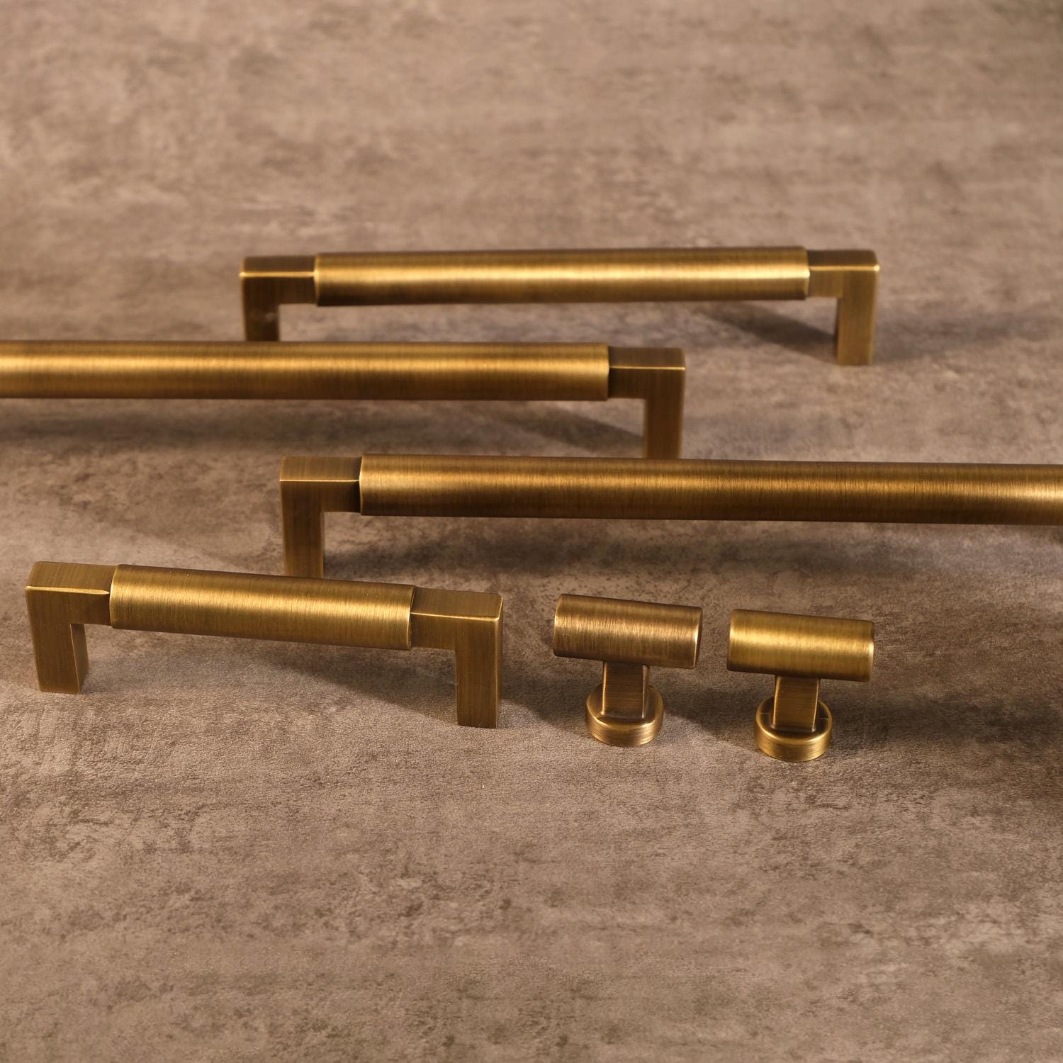 Brushed Brass Cabinet Door Pulls: Modern Farmhouse Kitchen Hardware
