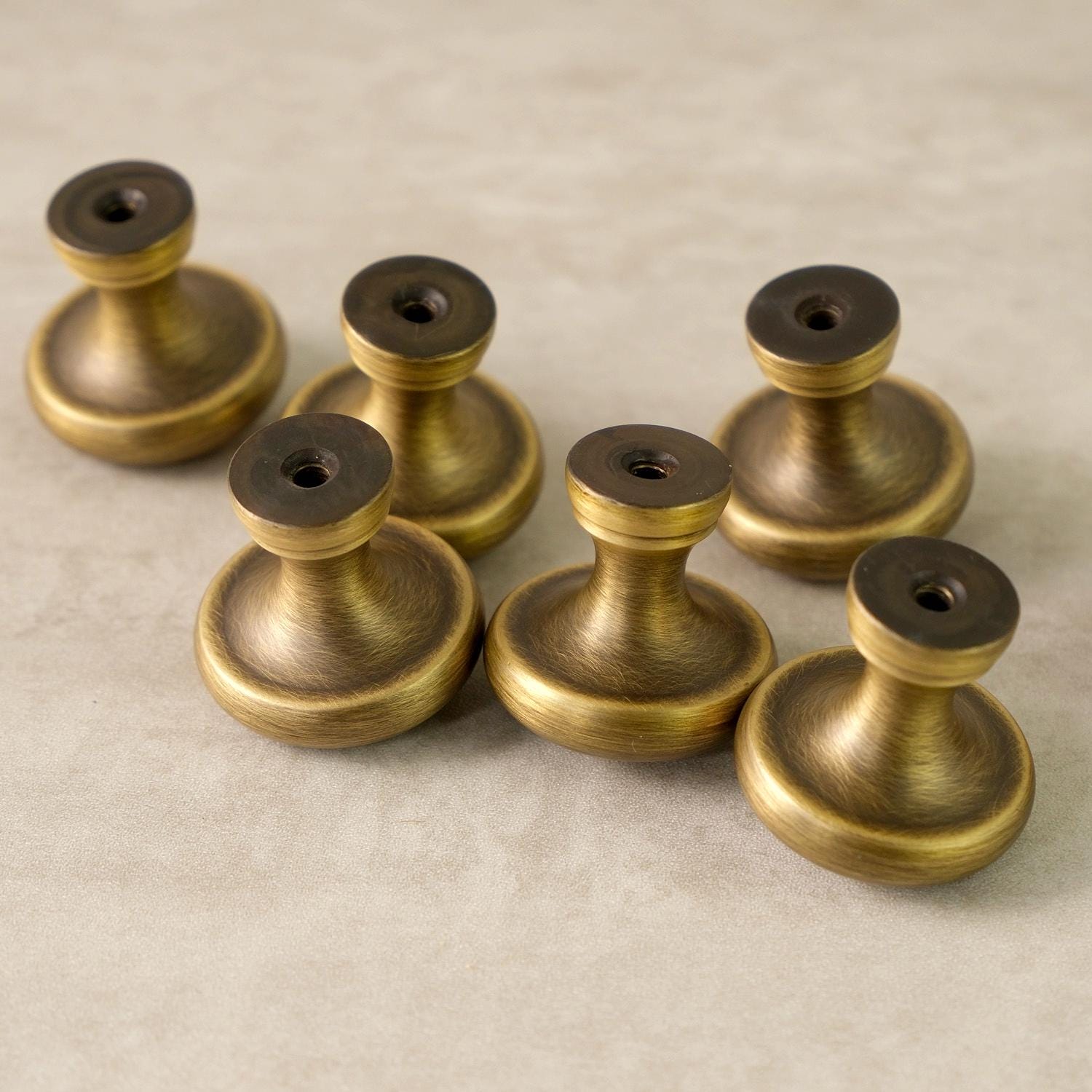 Ornate Antique Brass Cabinet Knobs: Vintage Furniture Hardware