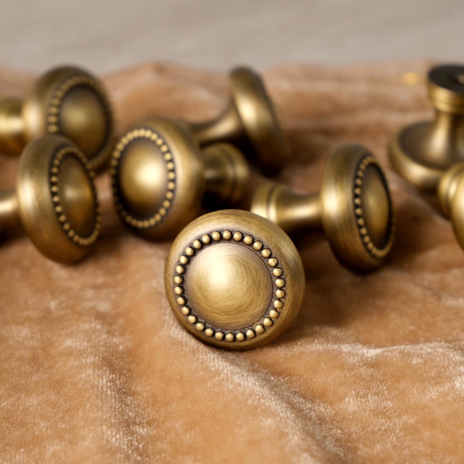 Ornate Antique Brass Cabinet Knobs: Vintage Furniture Hardware