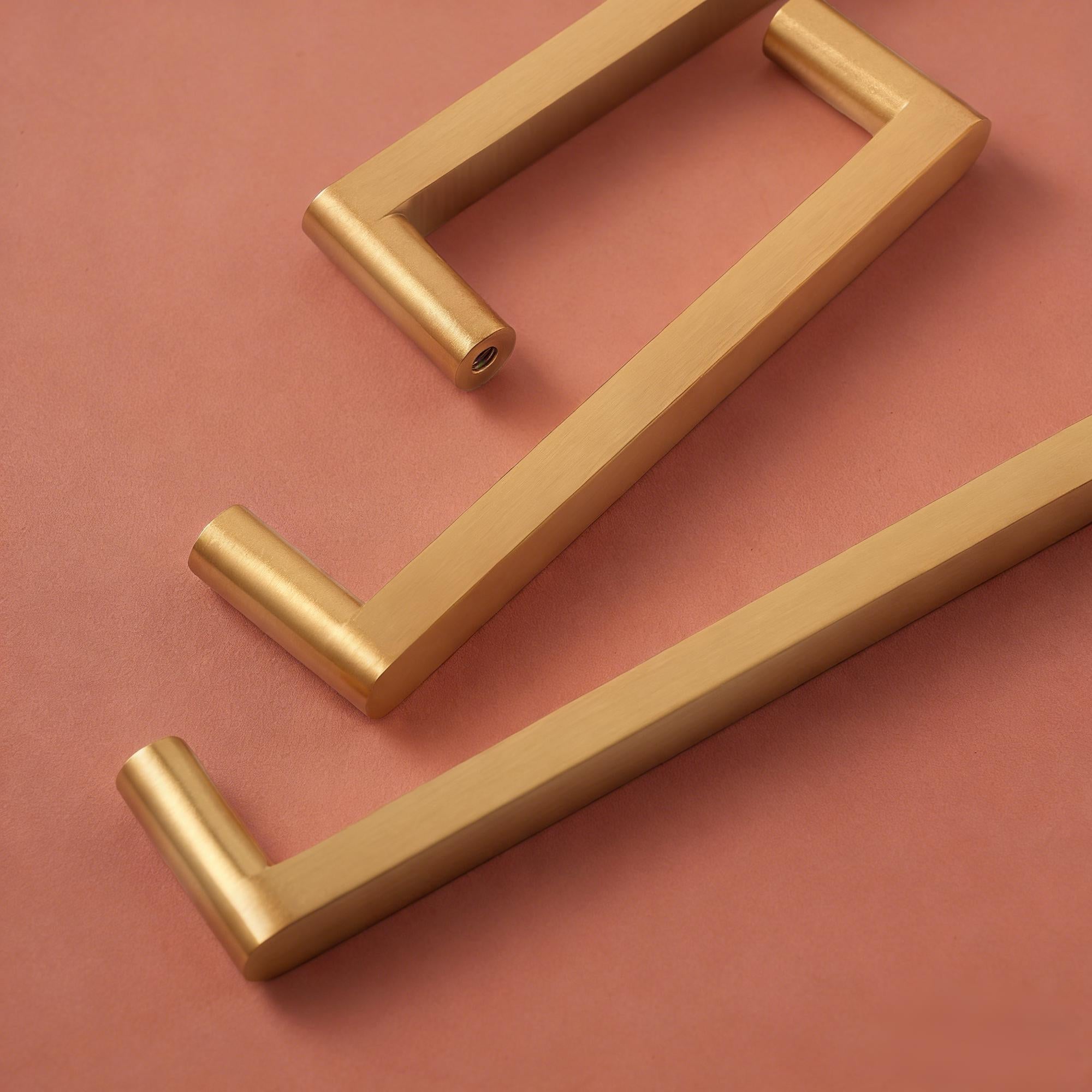 Minimalist Modern Drawer Handles, Solid Brass Cabinet Pulls, Luxury Kitchen Cabinet Hardware
