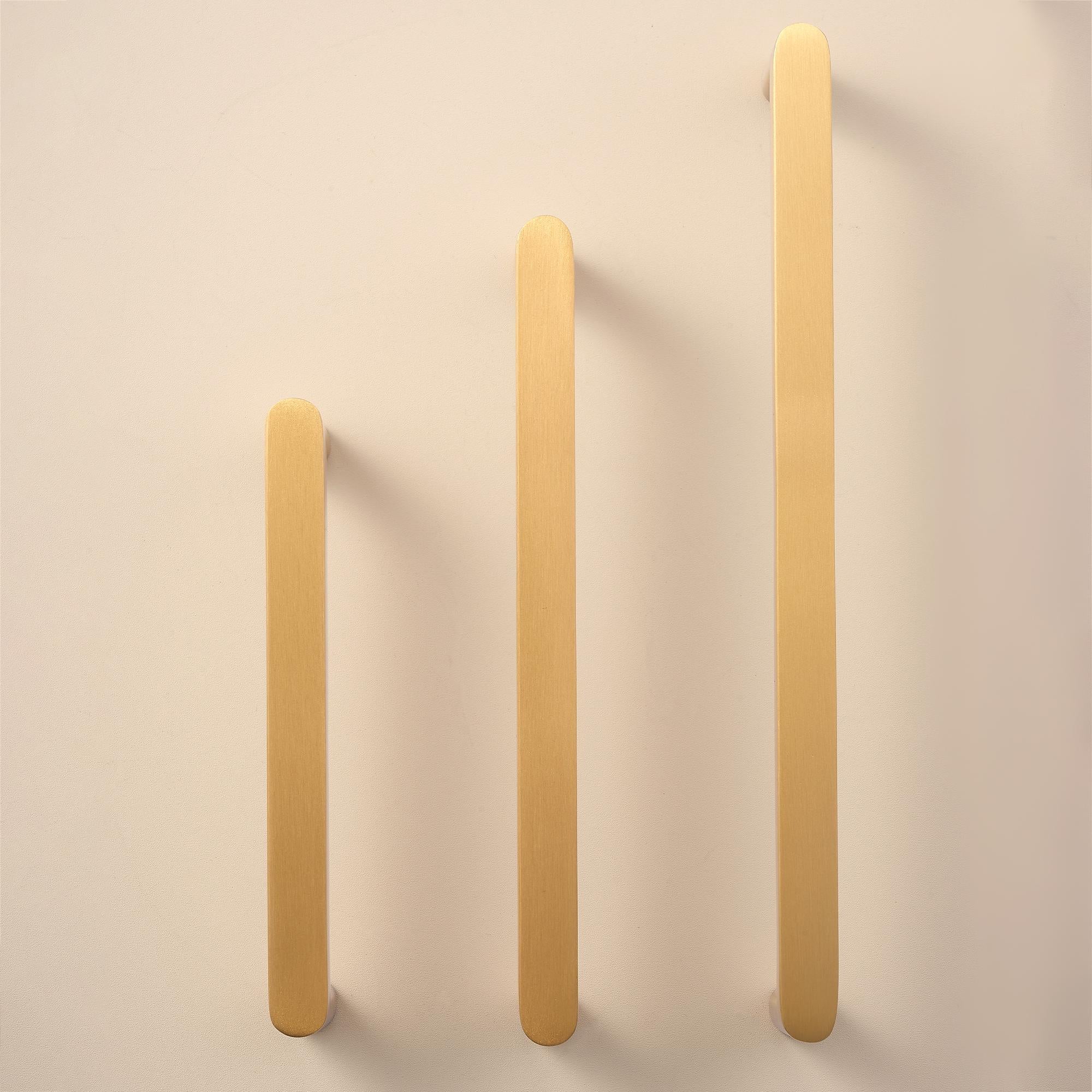 Minimalist Modern Drawer Handles, Solid Brass Cabinet Pulls, Luxury Kitchen Cabinet Hardware