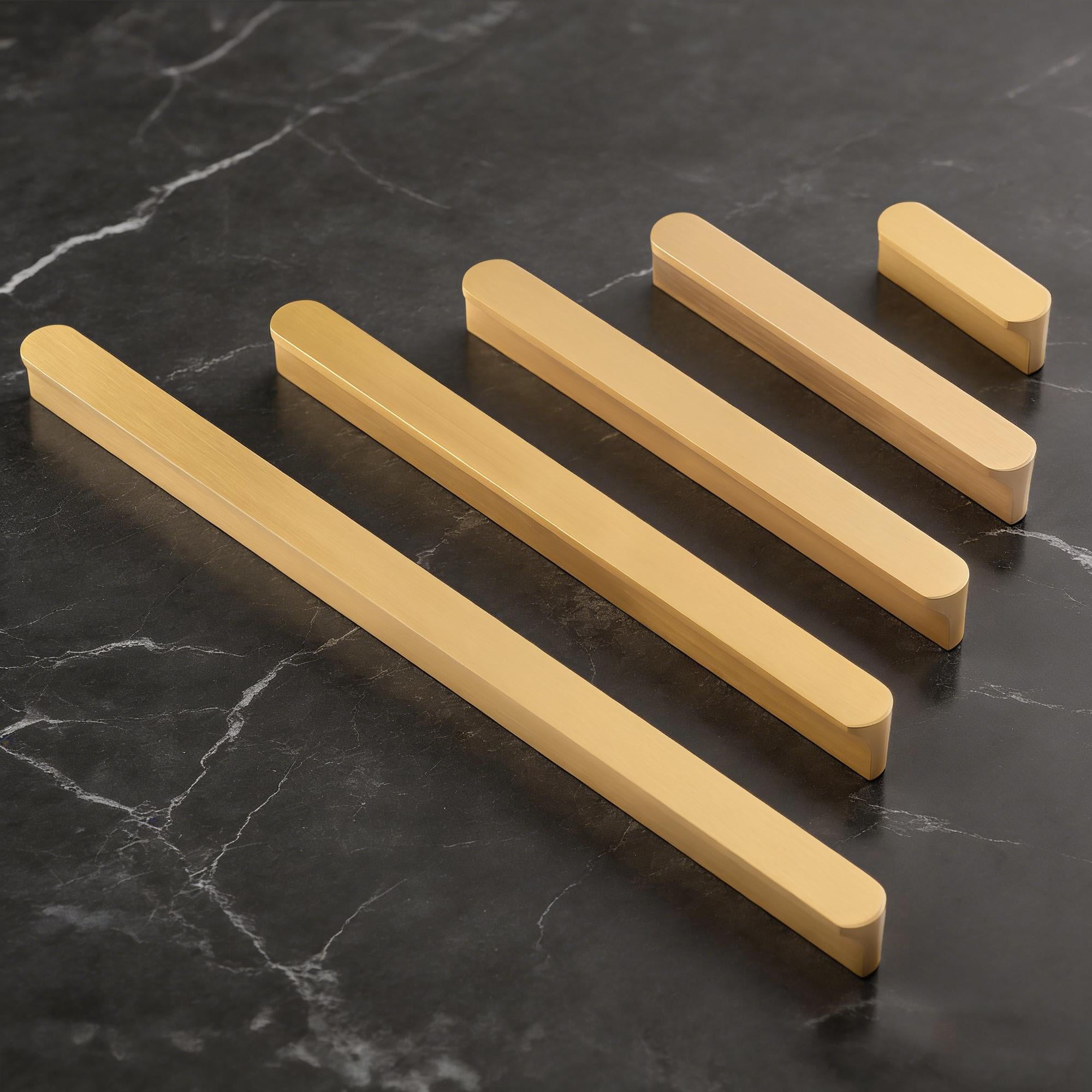 Antique Brass Cabinet Handles Solid Brass Drawer Pulls Modern Minimalist Kitchen Hardware