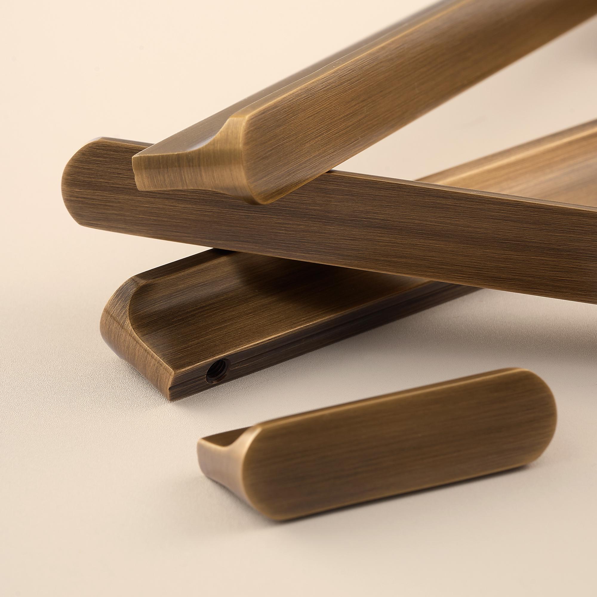Antique Brass Cabinet Handles Solid Brass Drawer Pulls Modern Minimalist Kitchen Hardware