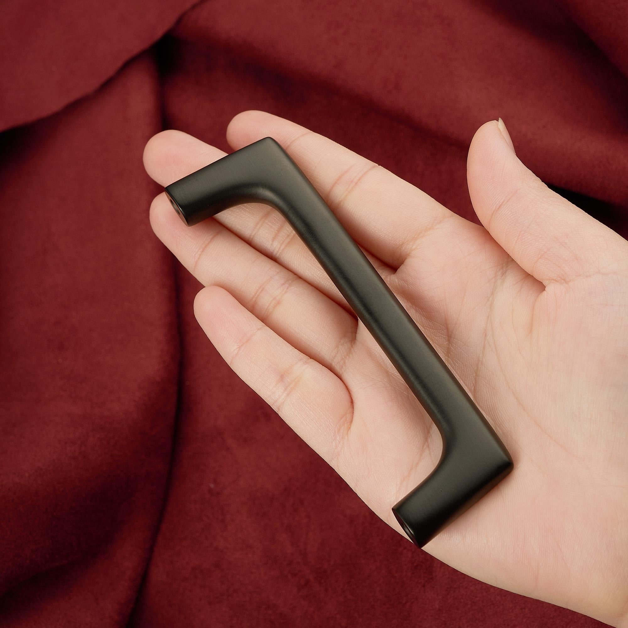 Modern L Shape Cabinet Pull, Solid Brass Drawer Handle, Minimalist Kitchen Hardware