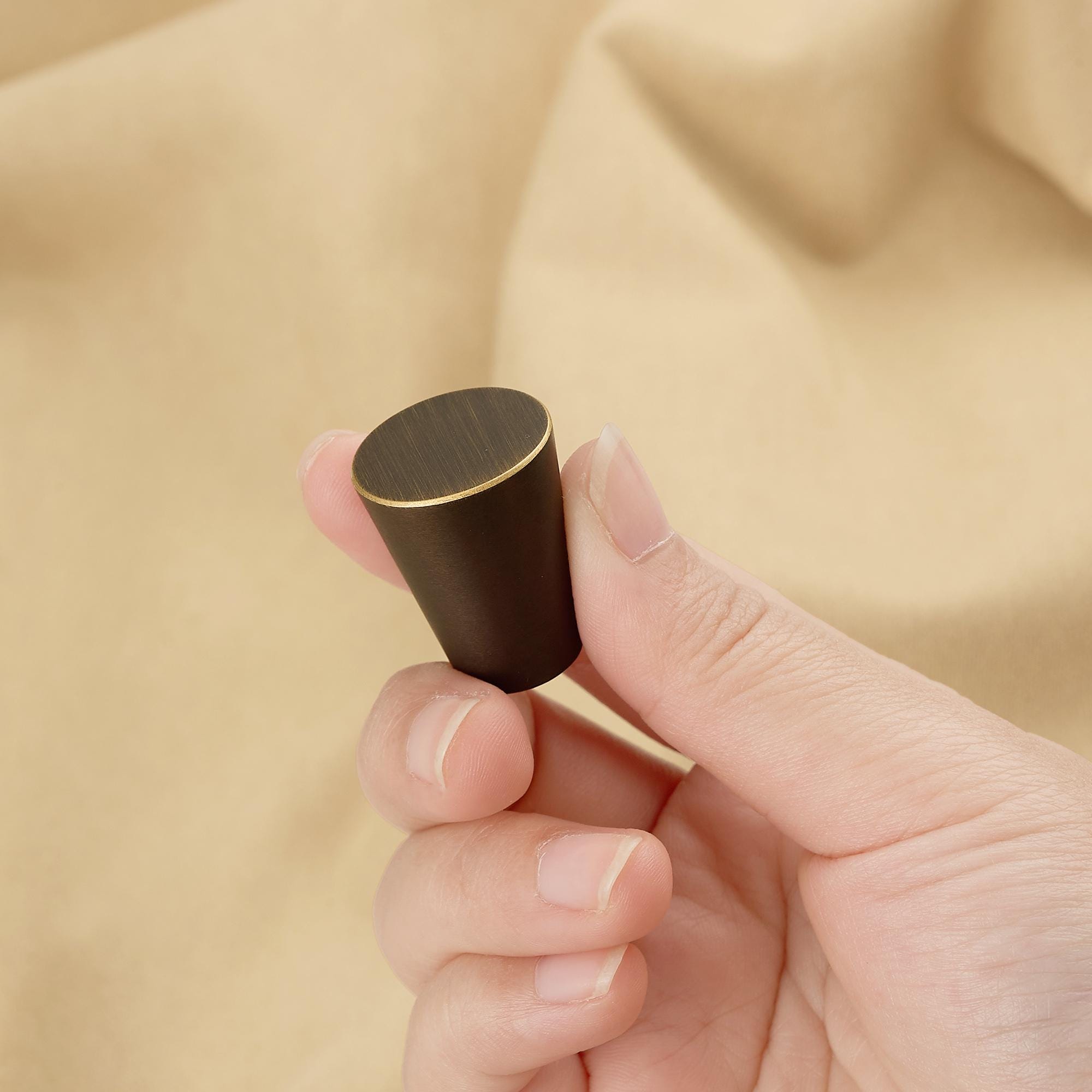 Solid Brass Cabinet Pull, Oil Rubbed Bronze Modern Handle, Cylindrical Bar Drawer Hardware