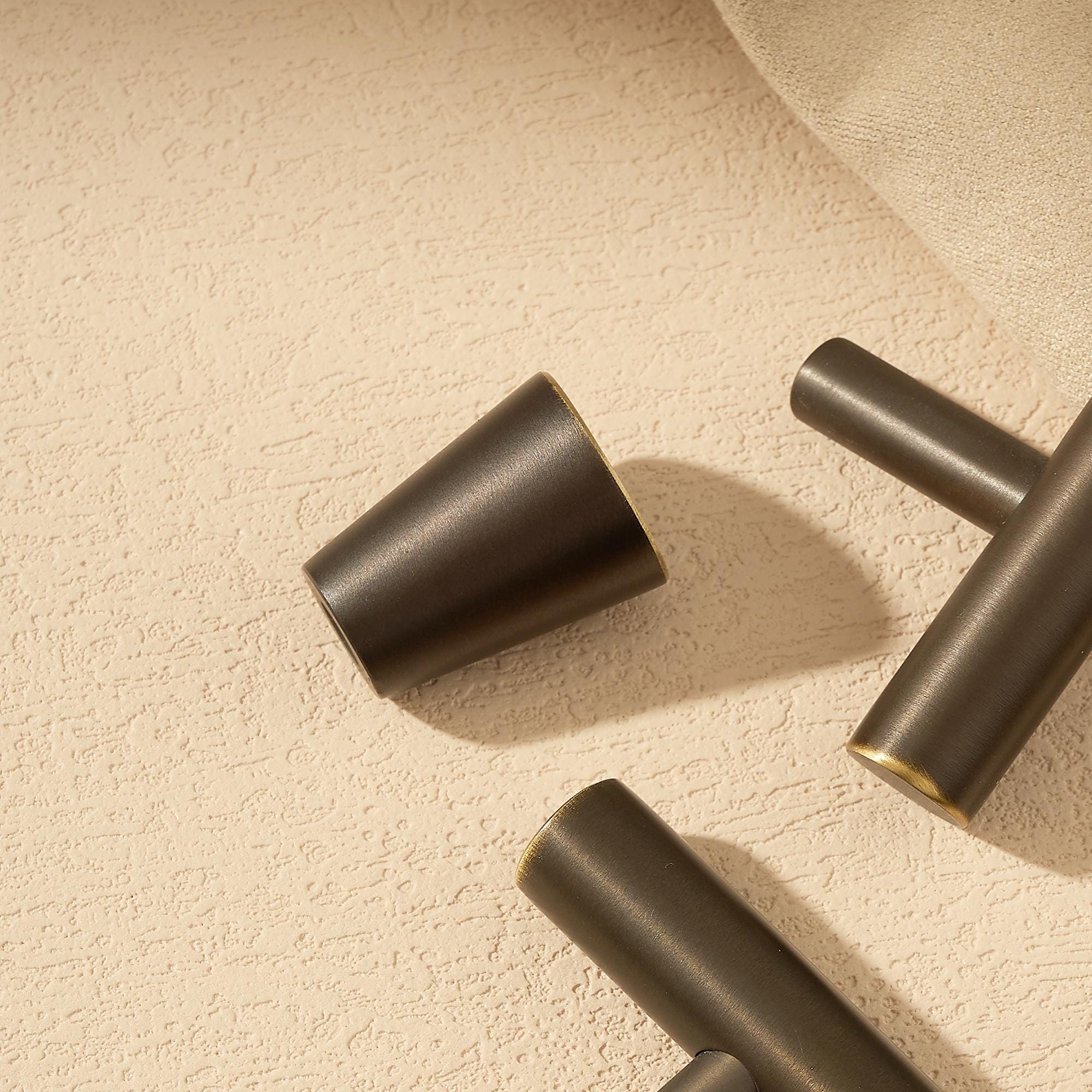 Solid Brass Cabinet Pull, Oil Rubbed Bronze Modern Handle, Cylindrical Bar Drawer Hardware