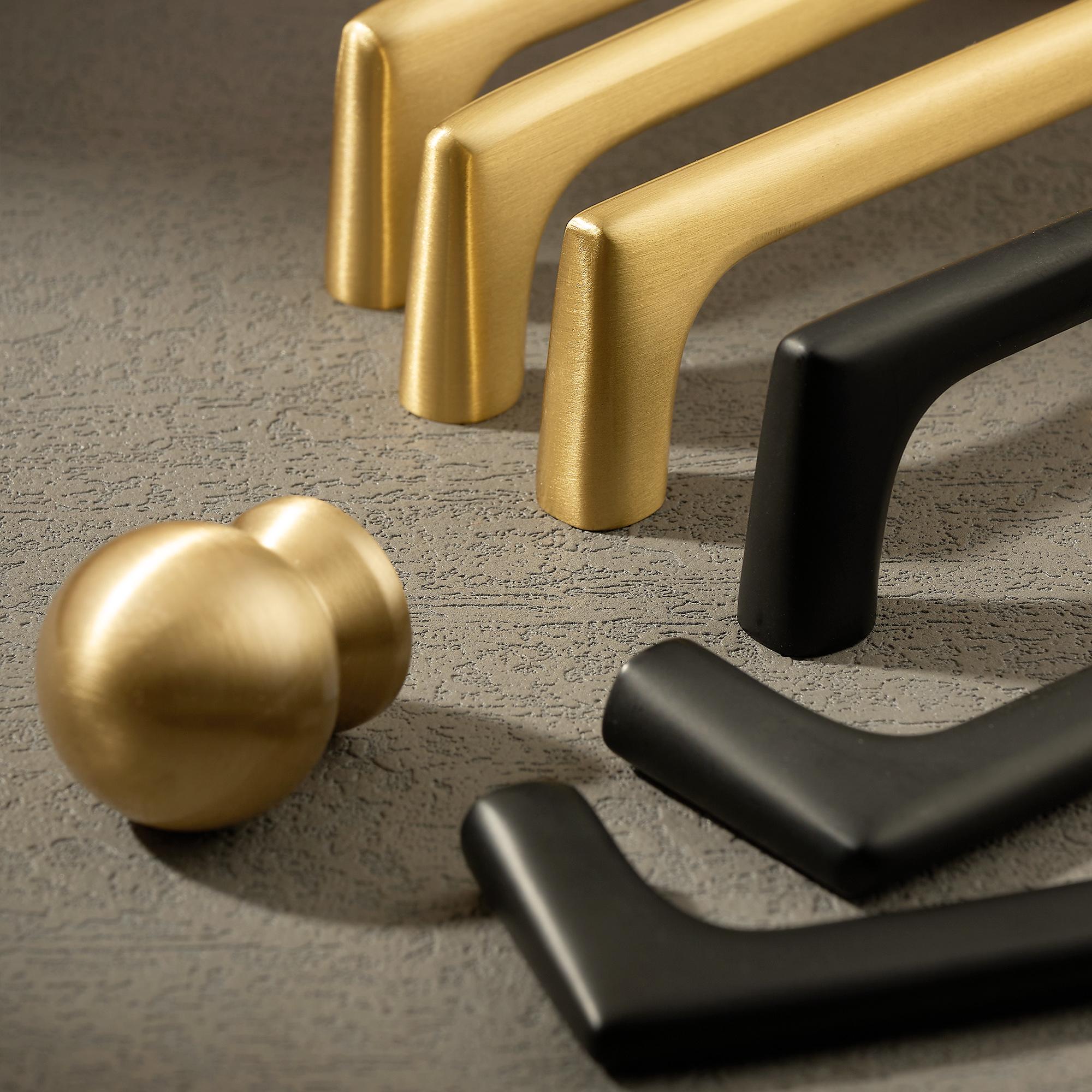 Modern L Shape Cabinet Pull, Solid Brass Drawer Handle, Minimalist Kitchen Hardware