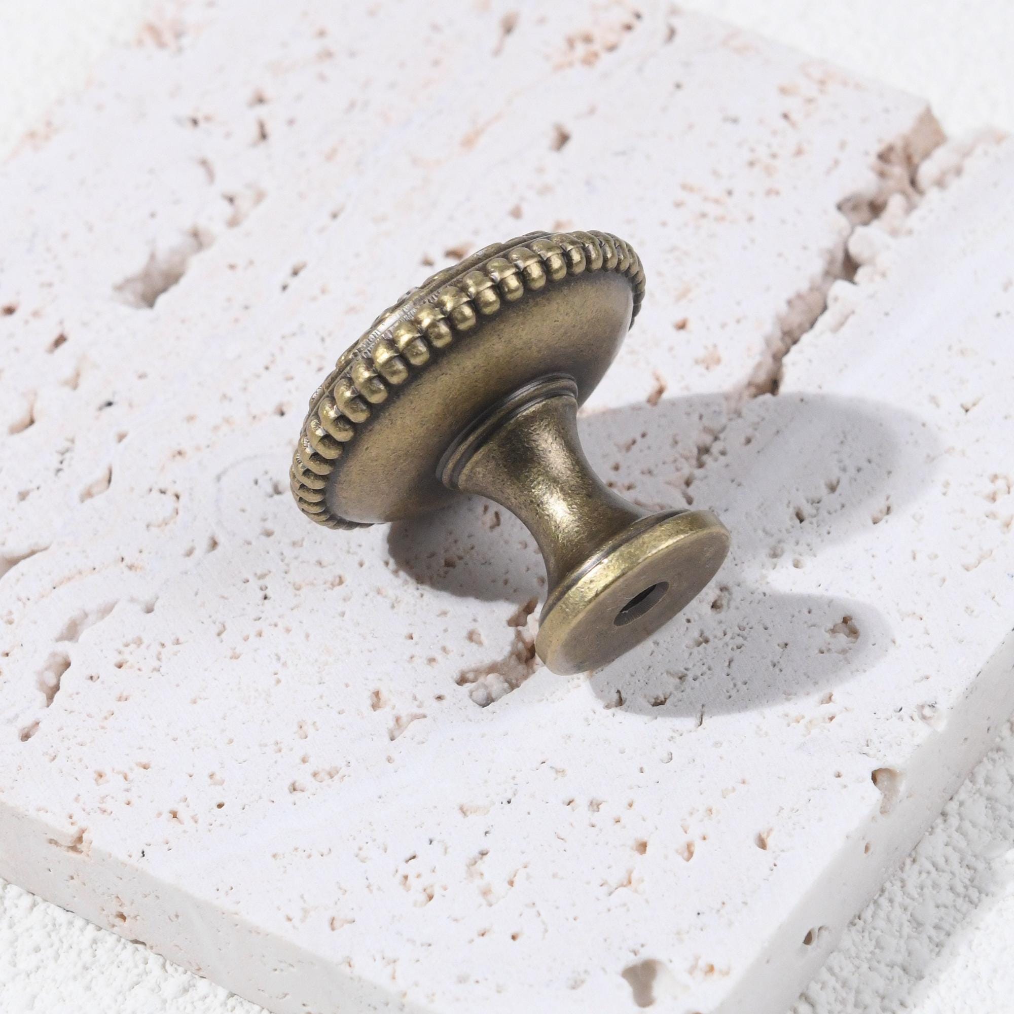 Vintage Floral Brass Cabinet Knob, Antique Brass Drawer Knob, French Style Kitchen Cabinet Hardware, Solid Brass Furniture Knob