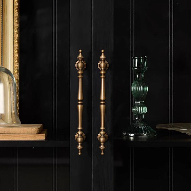 Antique Brass Cabinet Pulls | Ornate Vintage Dresser Handles