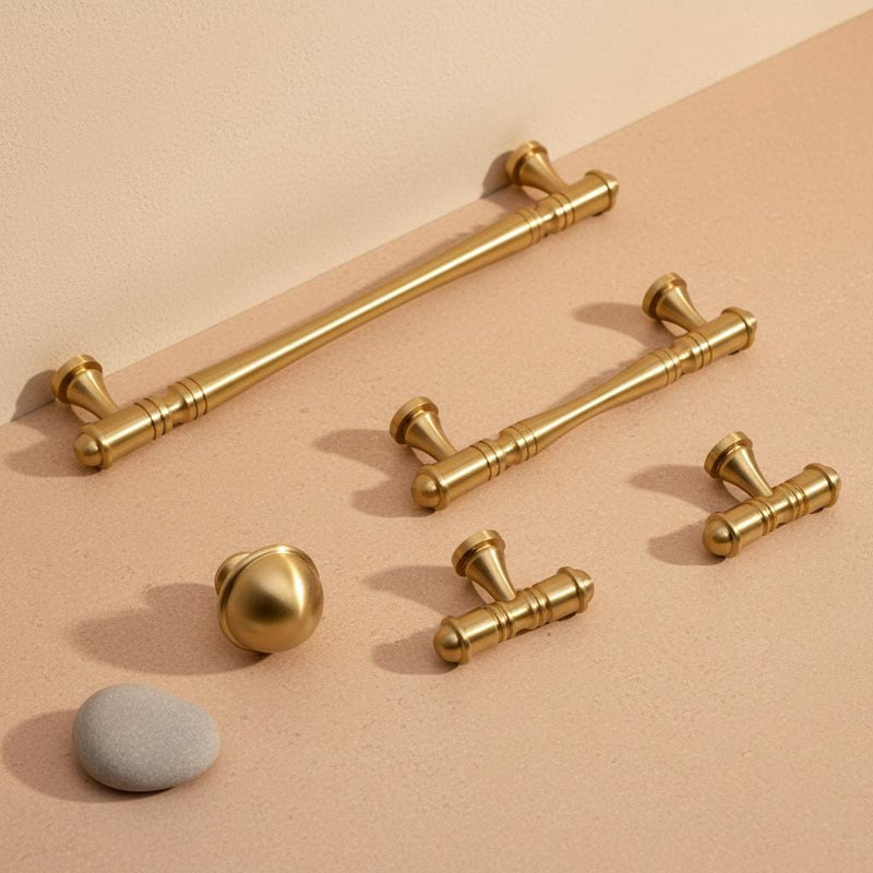 Classic Vintage Cabinet Pull & Knob | Vintage Drawer Handle | Traditional Solid Brass Kitchen Cabinet Hardware | Classic Dresser Pull Handle